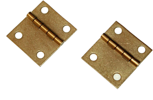 Piano Bench or Top Hinge | Brass Plated Pair | 1-23/32" x 1-9/16"