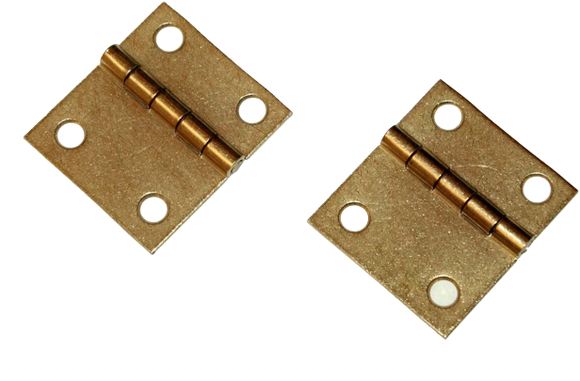 Piano Bench or Top Hinge | Brass Plated Pair | 1-23/32