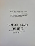Player Piano Tubing Chart - Ampico Grand Model A | Detailed Drawing/Blueprint