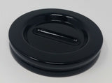 Jansen 4-1/2" Solid Wood Piano Caster Cups Ebony High Gloss