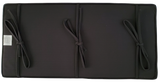 Black Ebony Piano Bench Cushion Pad - 14.5" x 33" x 3" - Box Edge with Piping Trim | Same Day Shipping