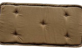 Caramel Tan Tufted Bench Cushion - 12" x 25" x 1" | Same Day Shipping
