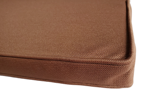 Chestnut Brown Bench Cushion Pad - 14" x 30" x 3" - Box Edge with Piping Trim | Same Day Shipping