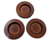 Wood Piano Caster Cups - Dark Walnut - 3.5" Diameter | Set of 3