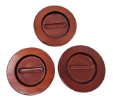 Wood Piano Caster Cups - Medium Mahogany - 5.5" Diameter | Set of 3