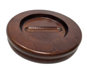 Wood Piano Caster Cups - Medium Walnut - 5.5" Diameter | Set of 3