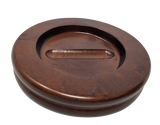 Wood Piano Caster Cups - Medium Walnut - 5.5" Diameter | Set of 3