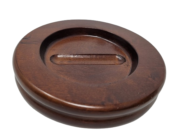 Wood Piano Caster Cups - Medium Walnut - 5.5