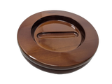 Wood Piano Caster Cups - High Gloss Dark Walnut - 5.5" Diameter | Set of 3