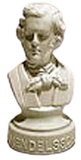 Halbe 3-1/2" to 4" Composer Statuettes