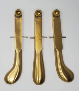 Grand Piano Pedals 9" Solid Brass with Satin Finish