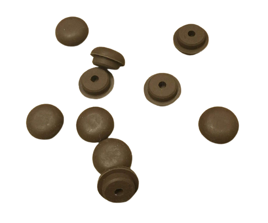Rubber Button Piano Cabinet Bumper - Set Of 10 - Black, Brown Or White – In Tune Piano Supply - Foto 6