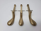 Grand Piano Pedals 7-1/2" Solid Brass with Satin Finish