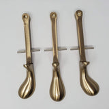 Grand Piano Pedals 7-3/4" Solid Brass with Satin Finish