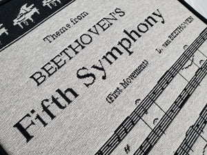 Beethoven Fifth Symphony Piano Bench Cushion Pad