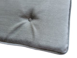Piano Bench Cushion Pad - 15.5" x 32" x 1" - Stainless Steel Color - Tufted | Same Day Shipping