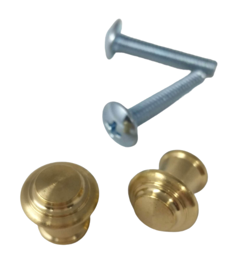 Set of 3 Piano Desk Knobs - Solid Brass - Small 1/2
