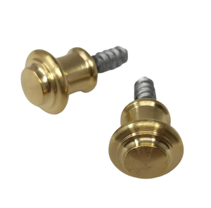 Piano Desk Knobs - Solid Brass - Small 1/2" - Choice of Wood or Machine Screws