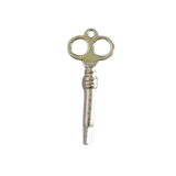 Silver colored key for piano locks with triangular hole (In Tune Piano Supply | Everett Piano Services}