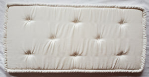 White Tufted Piano Bench Cushion | Same Day Shipping