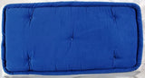 Piano Bench Cushion - 12" x 24" x 1" - Sapphire Blue - Tufted Style | Same Day Shipping